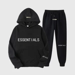 Essential Spring Anzug mit KapBlack Essentials Tracksuituze Schwarz