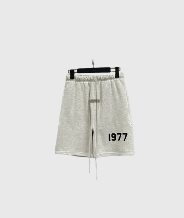 Fear of God Essentials 1977 Logo Shorts Gray